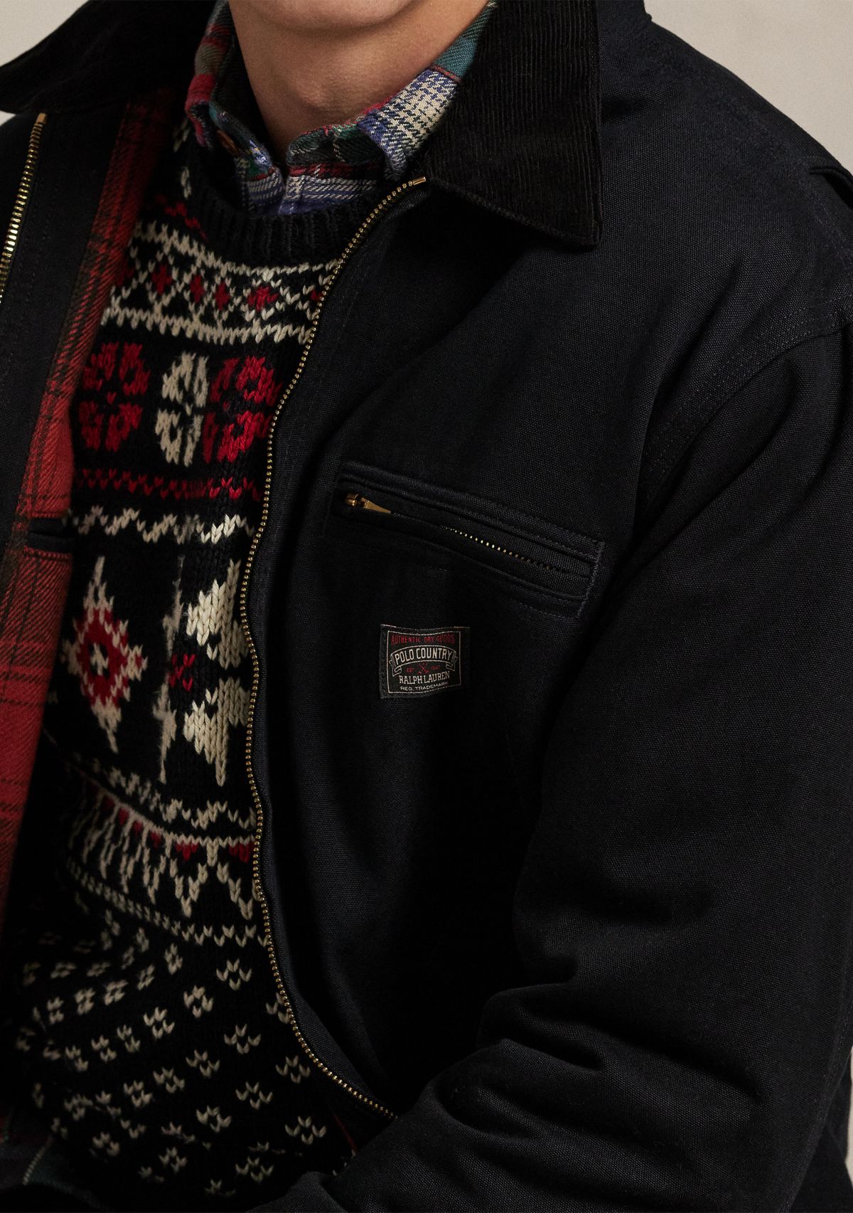 Mens Polo Country Canvas Jacket