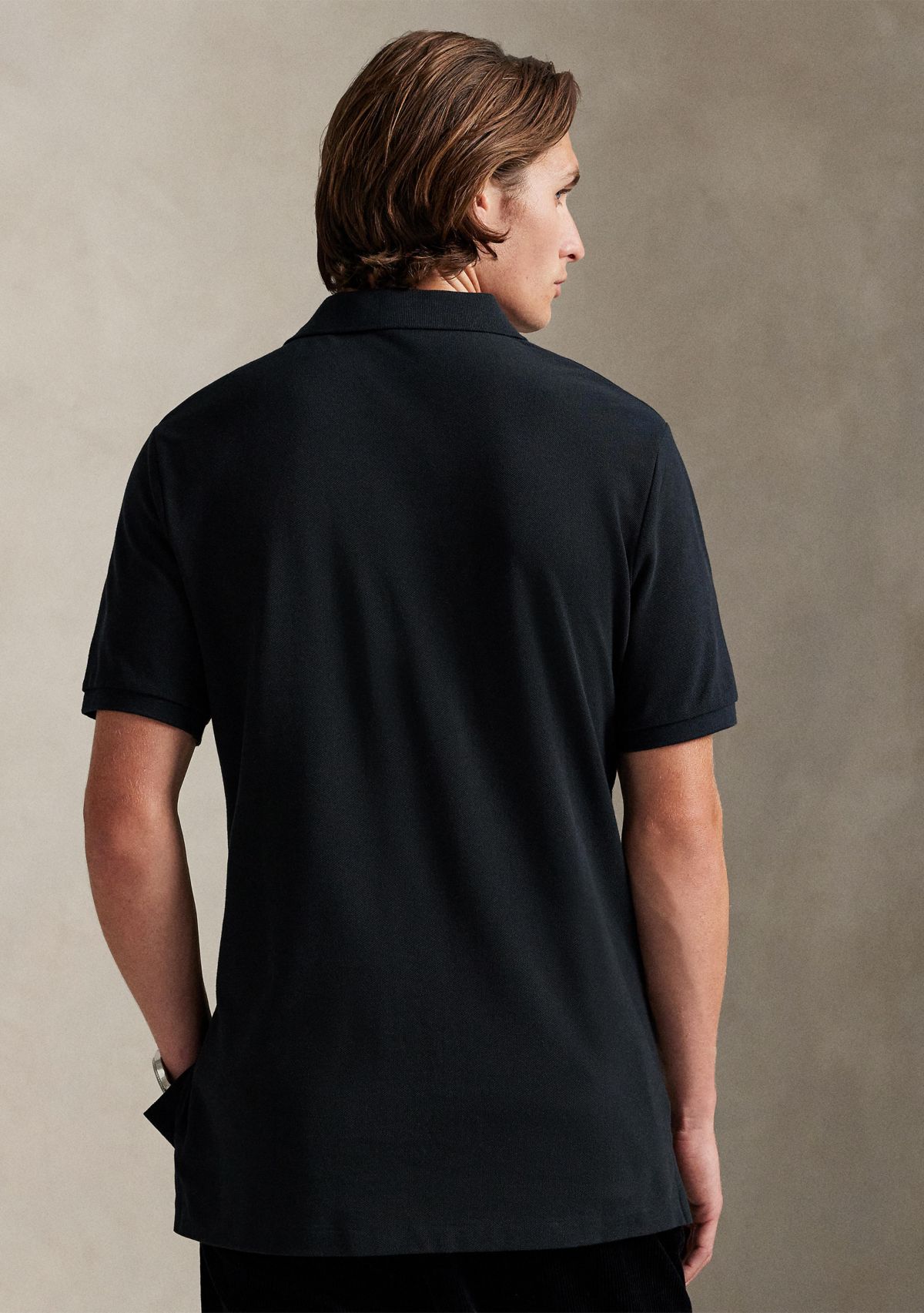 Classic Fit Logo Mesh Polo Shirt