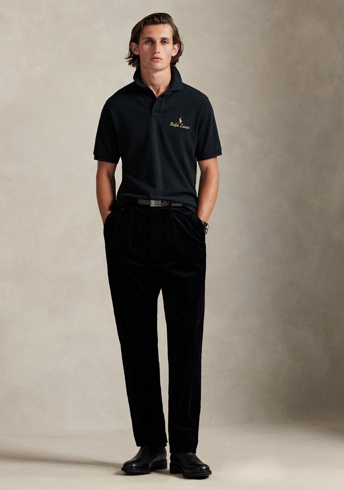 Classic Fit Logo Mesh Polo Shirt