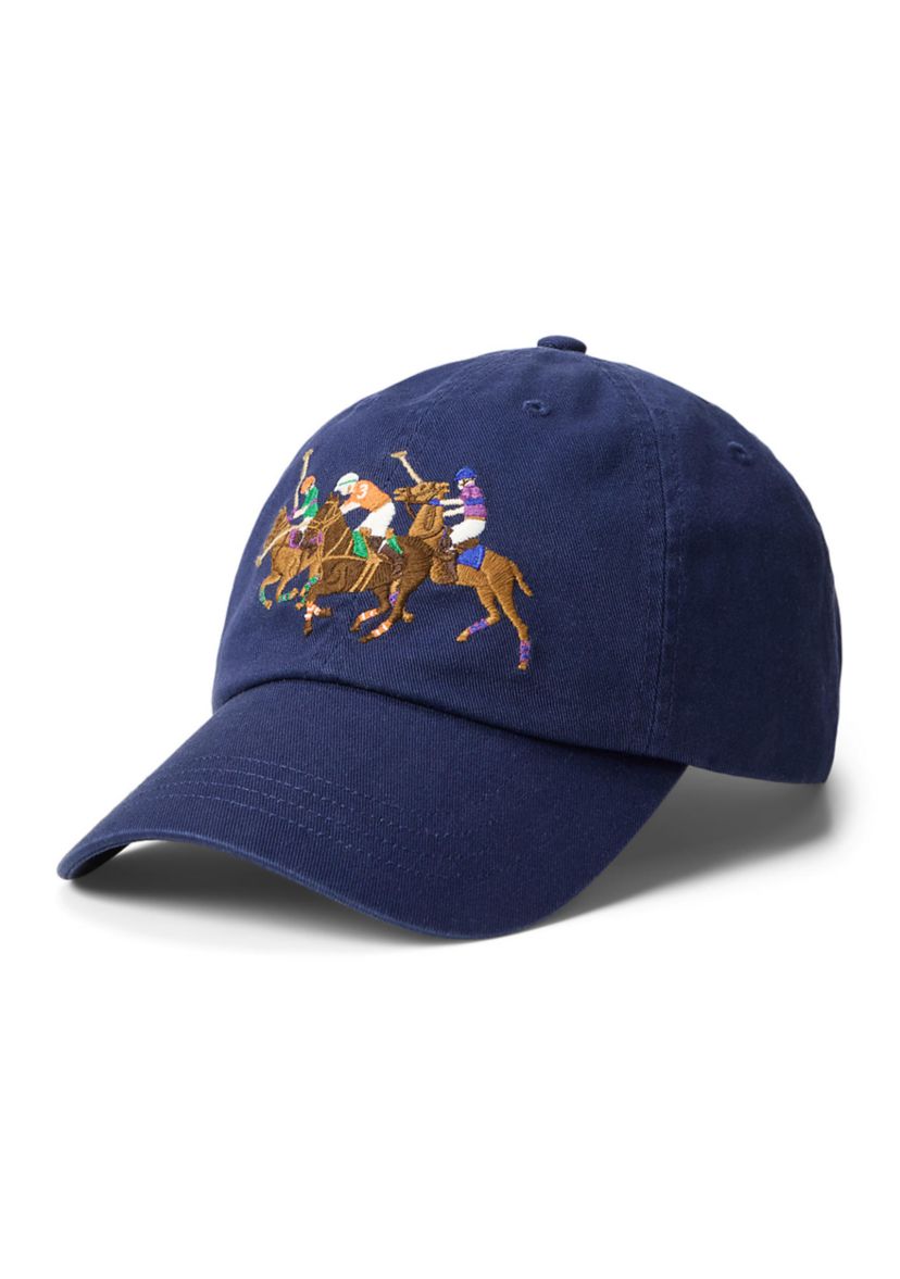 Triple-Pony Twill Ball Cap