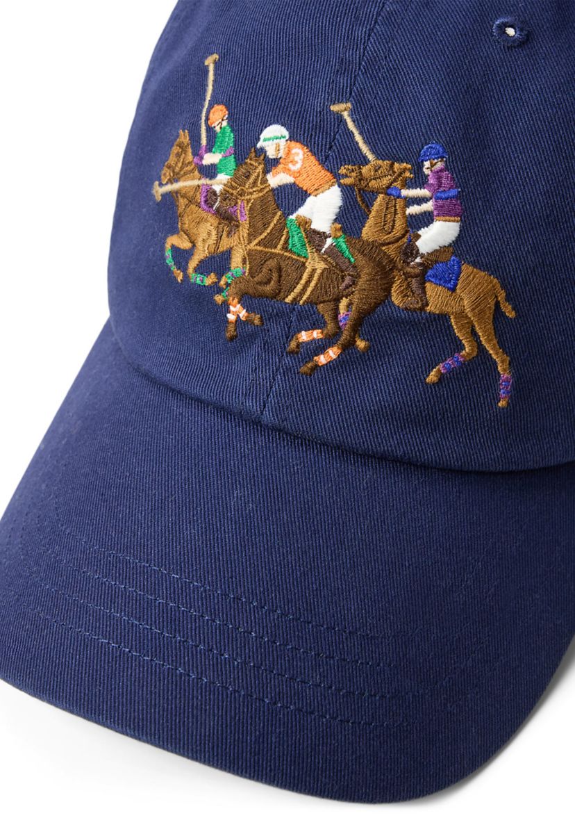 Triple-Pony Twill Ball Cap
