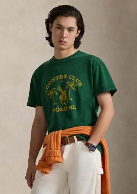 Polo Ralph Lauren Men's Classic Fit Jersey Graphic T-Shirt, Green, Medium