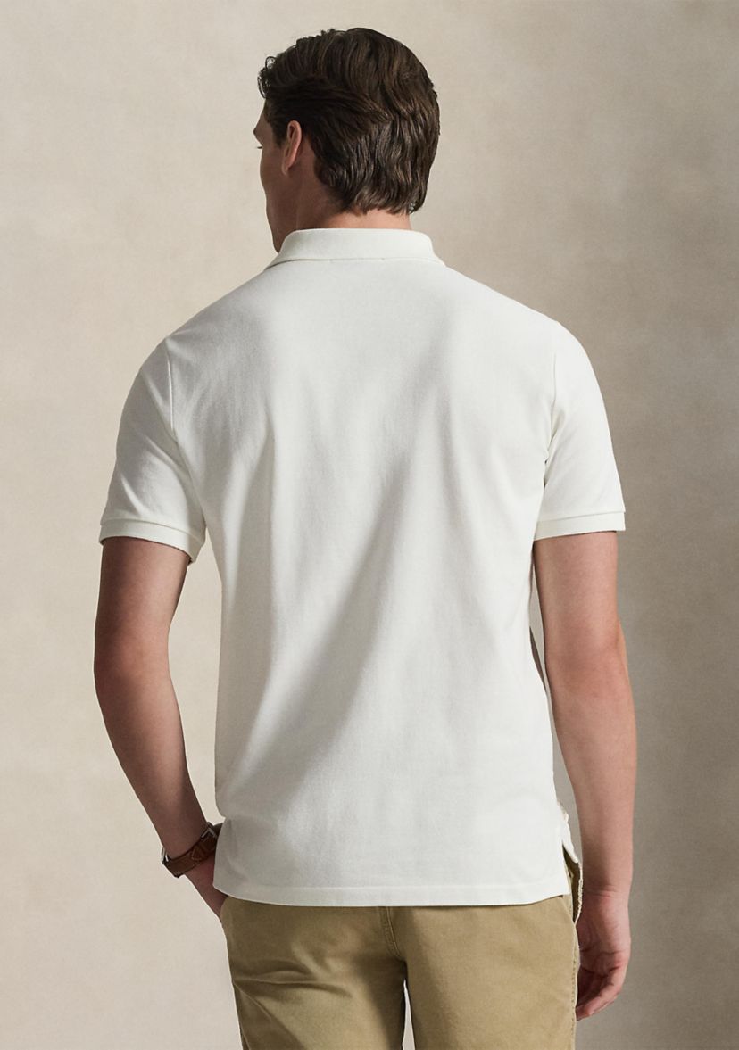 Mens Classic Fit Mesh Graphic Polo Shirt