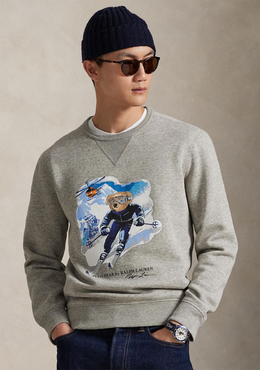 Mens Polo Bear Fleece Sweatshirt