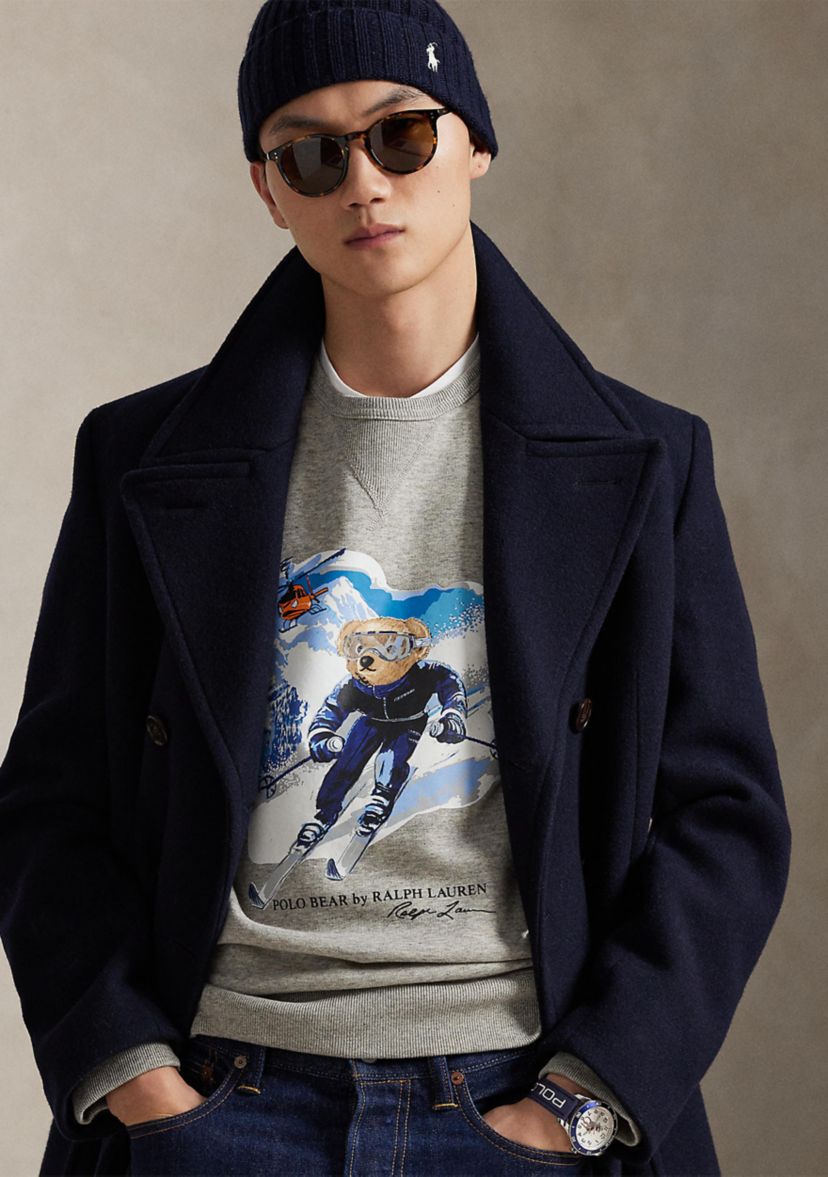 Mens Polo Bear Fleece Sweatshirt