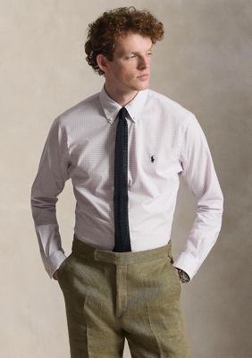Polo Ralph Lauren Men's Classic Fit Checked Stretch Poplin Shirt