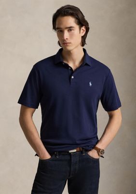 Polo Ralph Lauren Men's Classic Fit Soft Cotton Polo Shirt, Navy Blue, XL