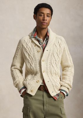 Polo Ralph Lauren Men's Aran-Knit Cotton Shawl Cardigan