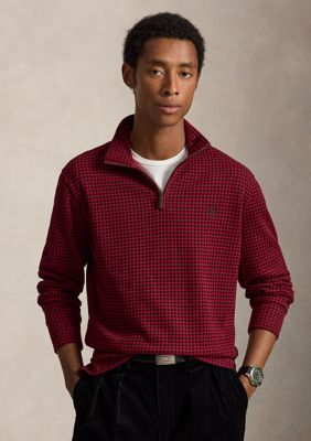 Polo Ralph Lauren Men's Checked Estate-Rib Quarter-Zip Pullover