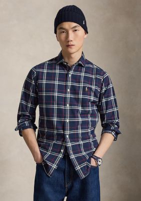 Polo Ralph Lauren Men's Custom Fit Plaid Oxford Shirt