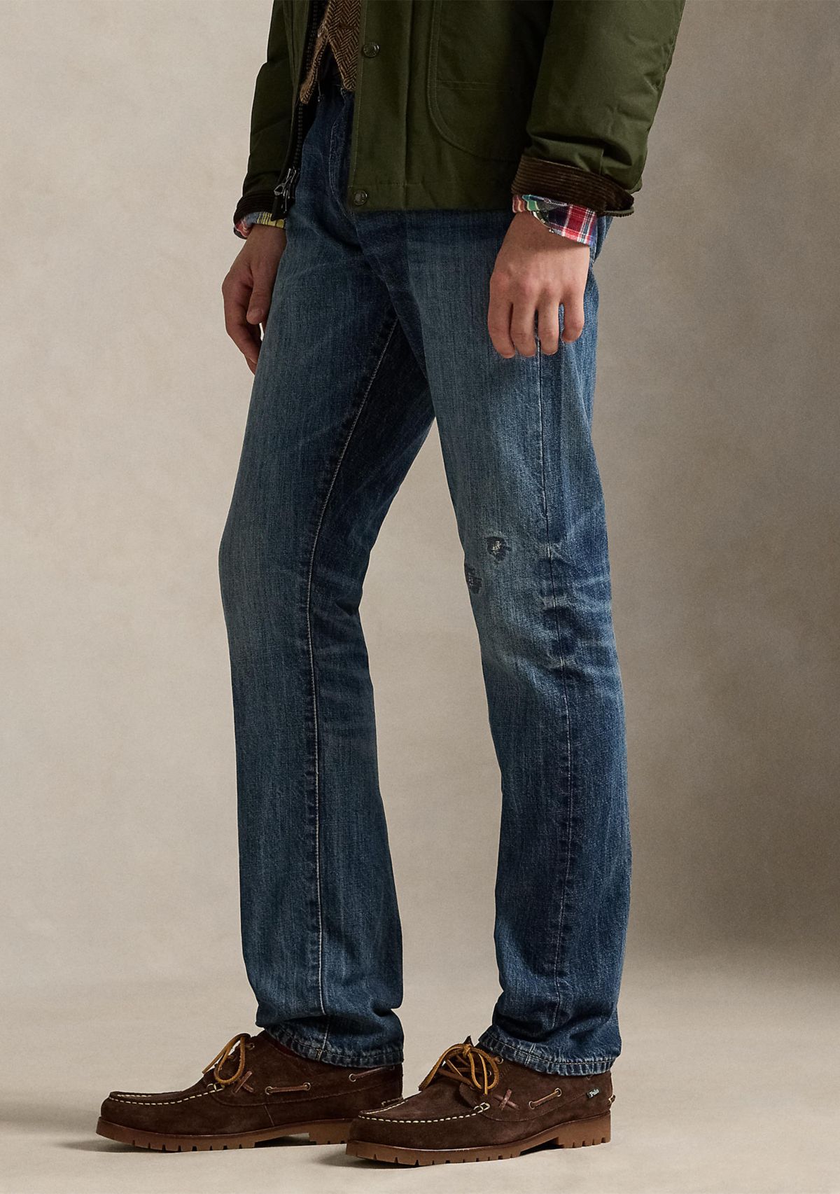 Varick Slim Straight Distressed Jeans