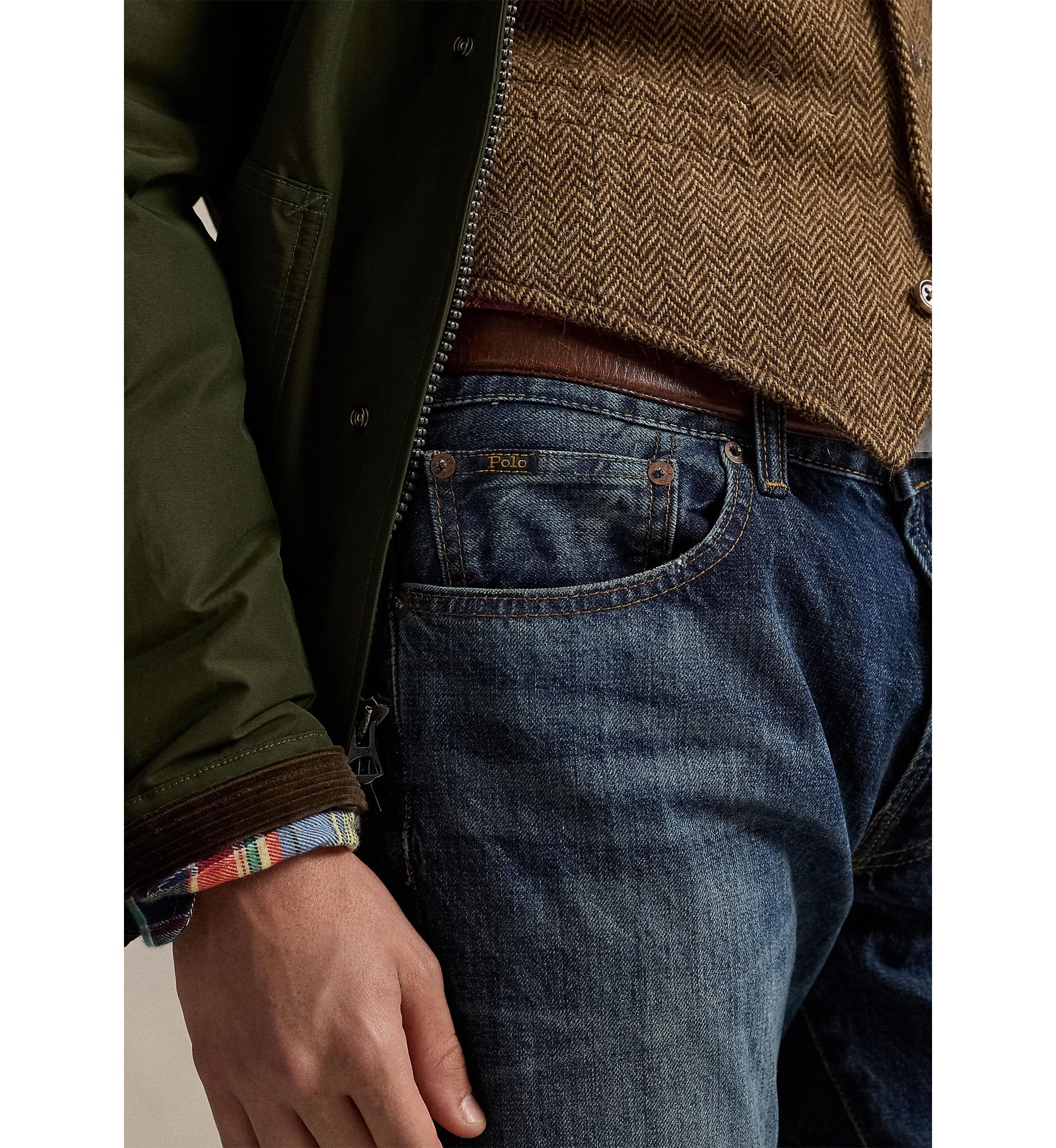 Varick Slim Straight Distressed Jeans