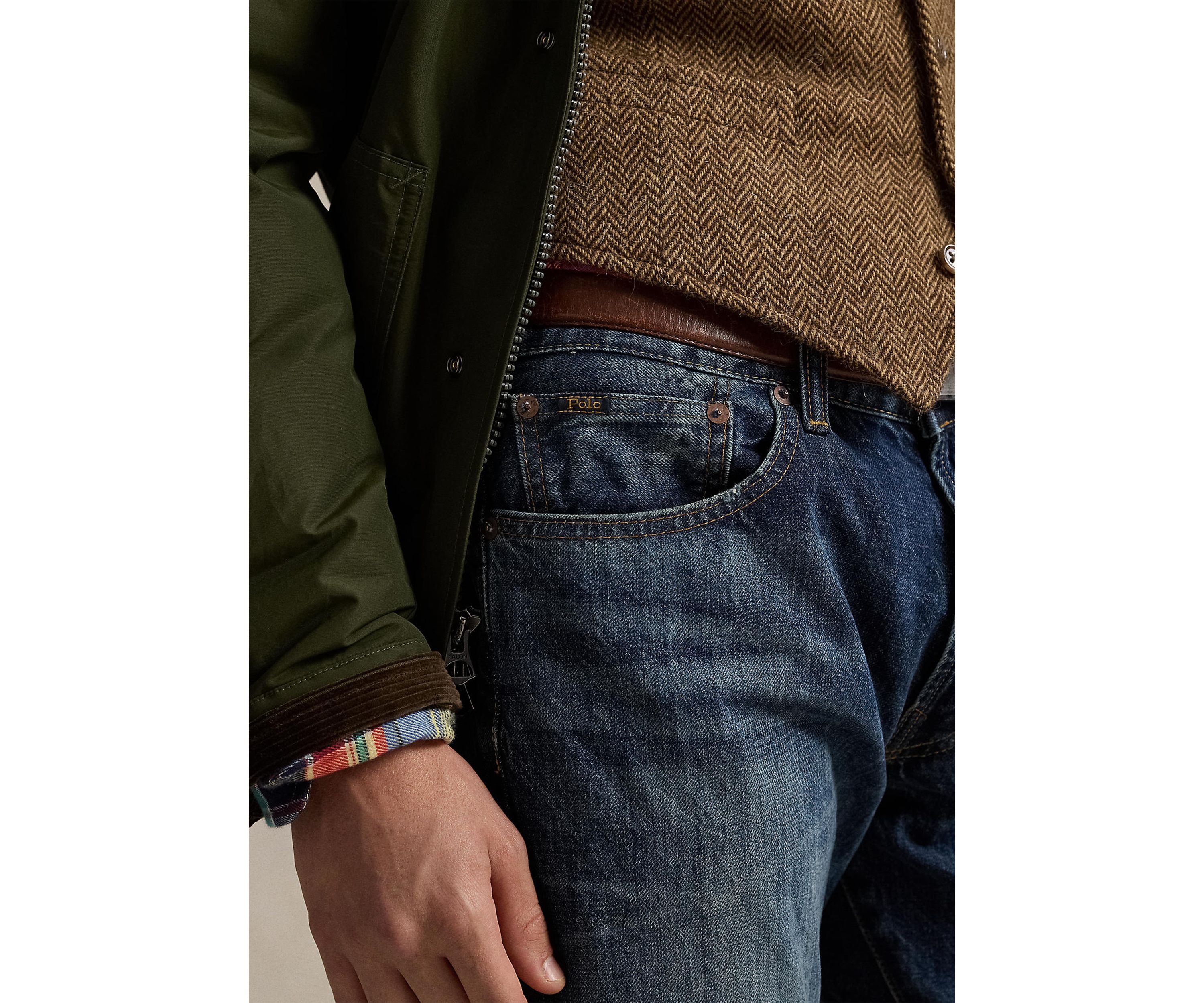 Varick Slim Straight Distressed Jeans