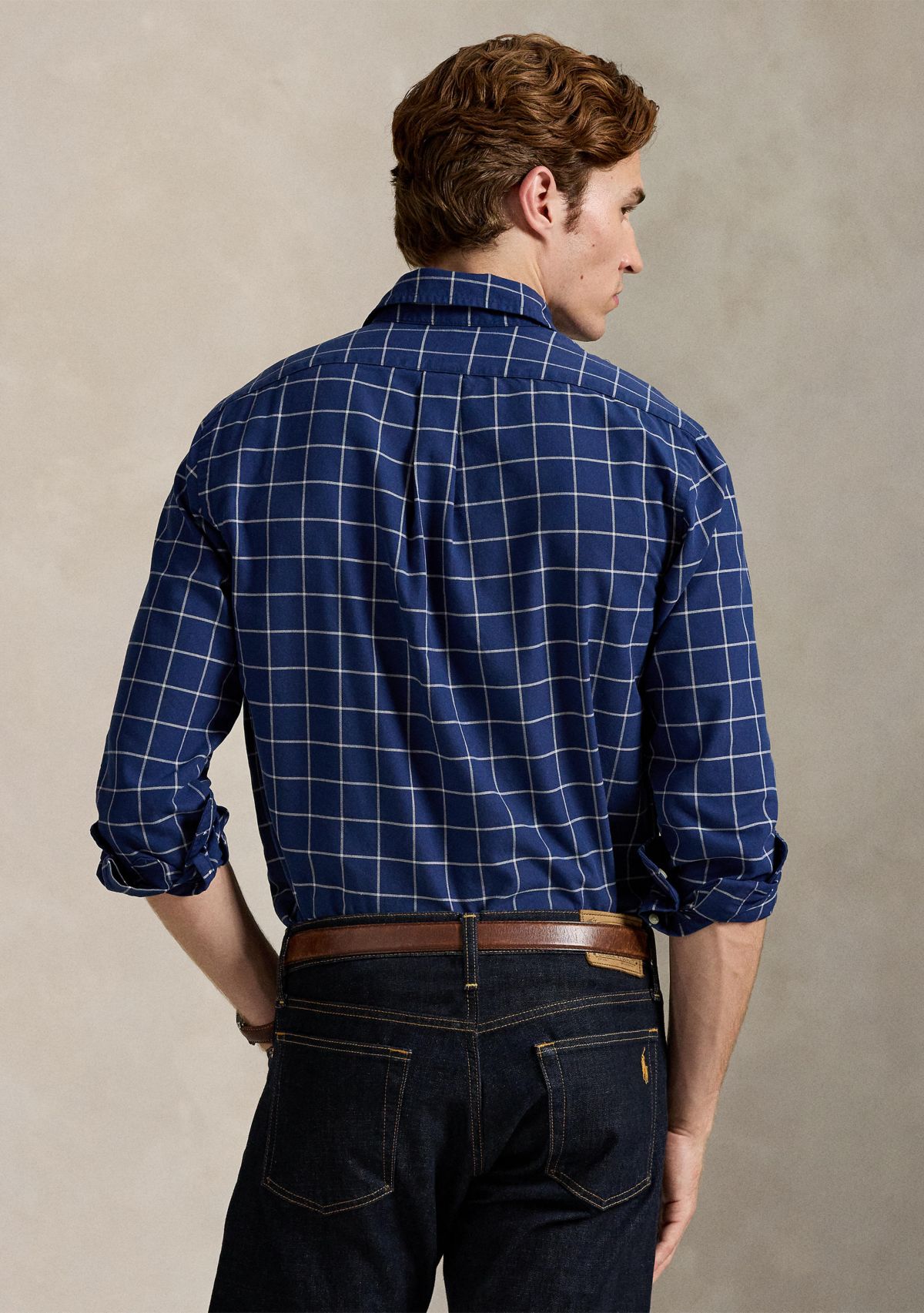 Classic Fit Windowpane Oxford Shirt