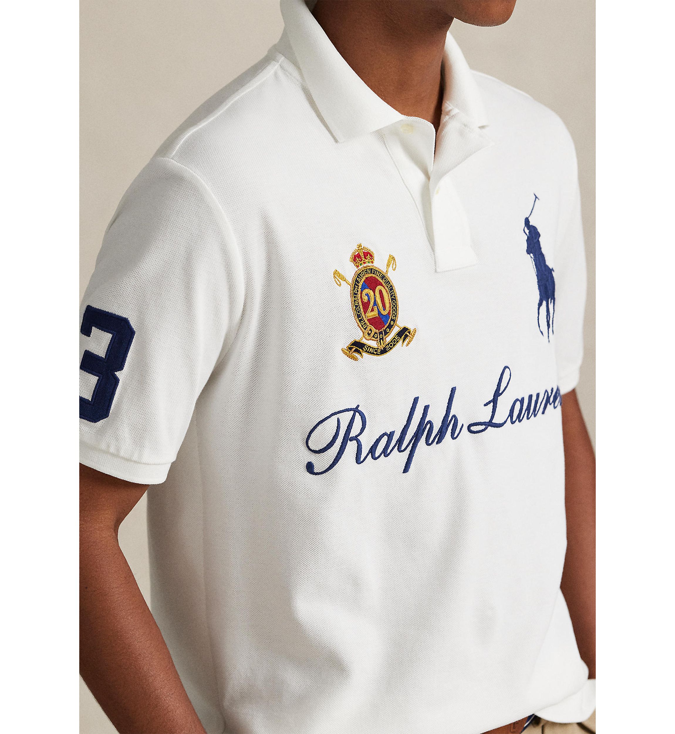 Polo Ralph Lauren Men's Classic Fit 20th Anniversary Crest Polo