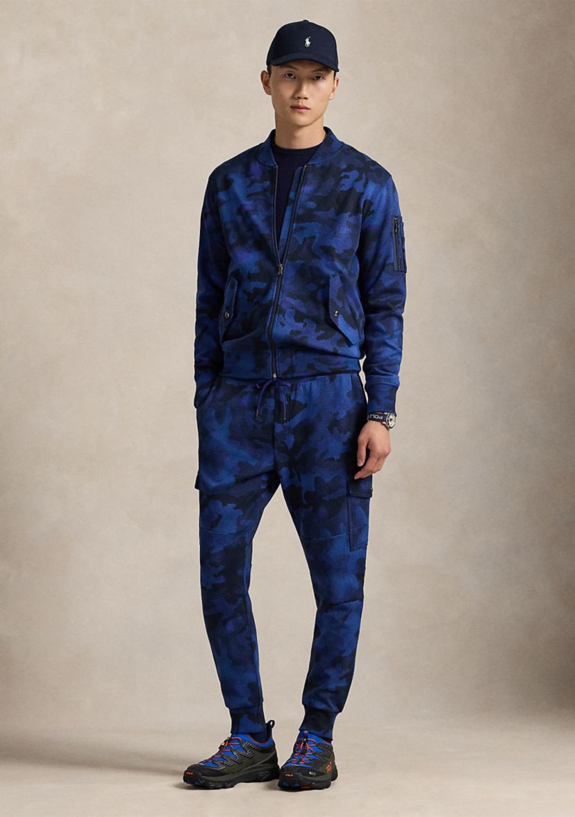 Camo Double-Knit Bomber Jacket