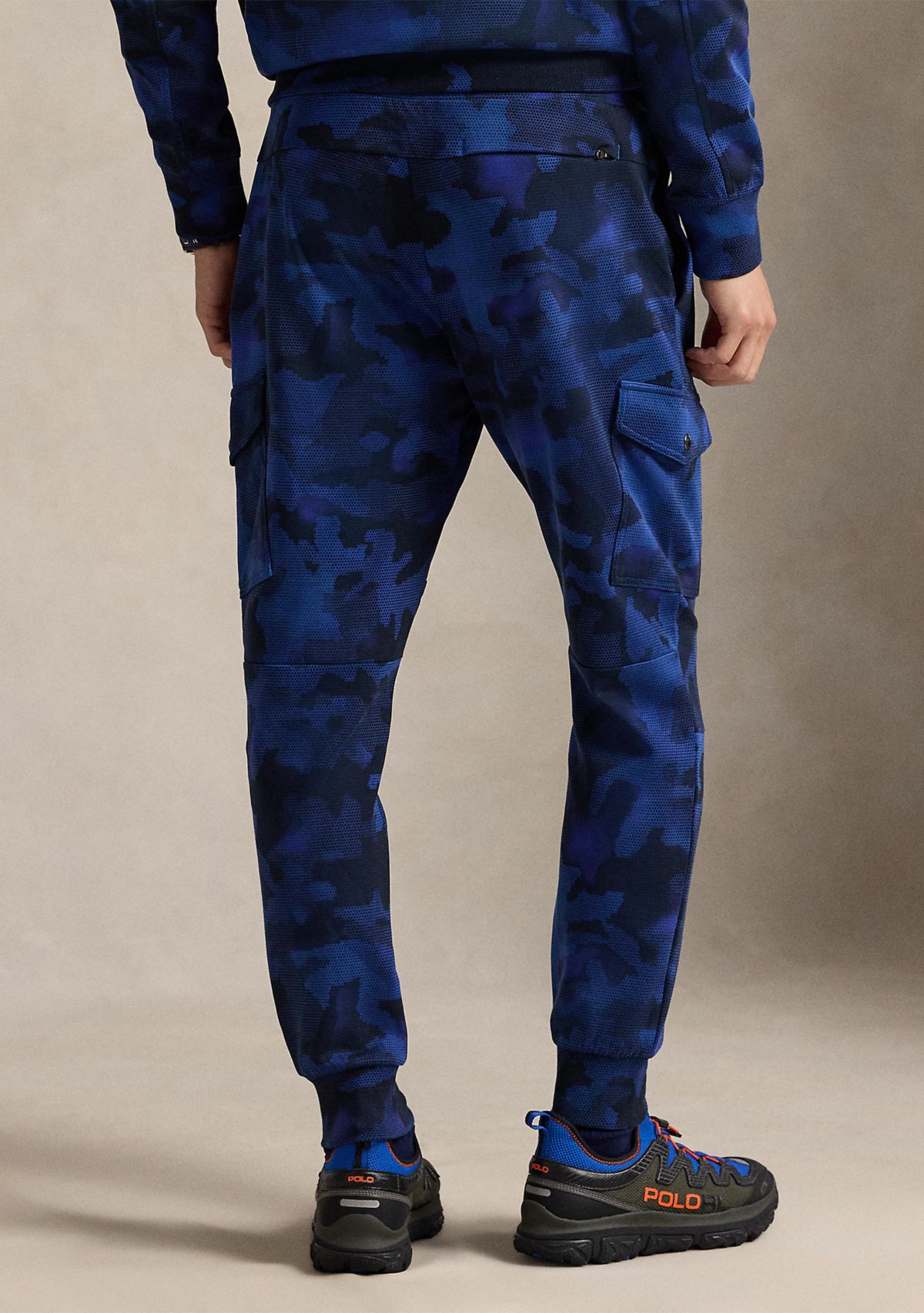 Camo Double-Knit Cargo Jogger Pants