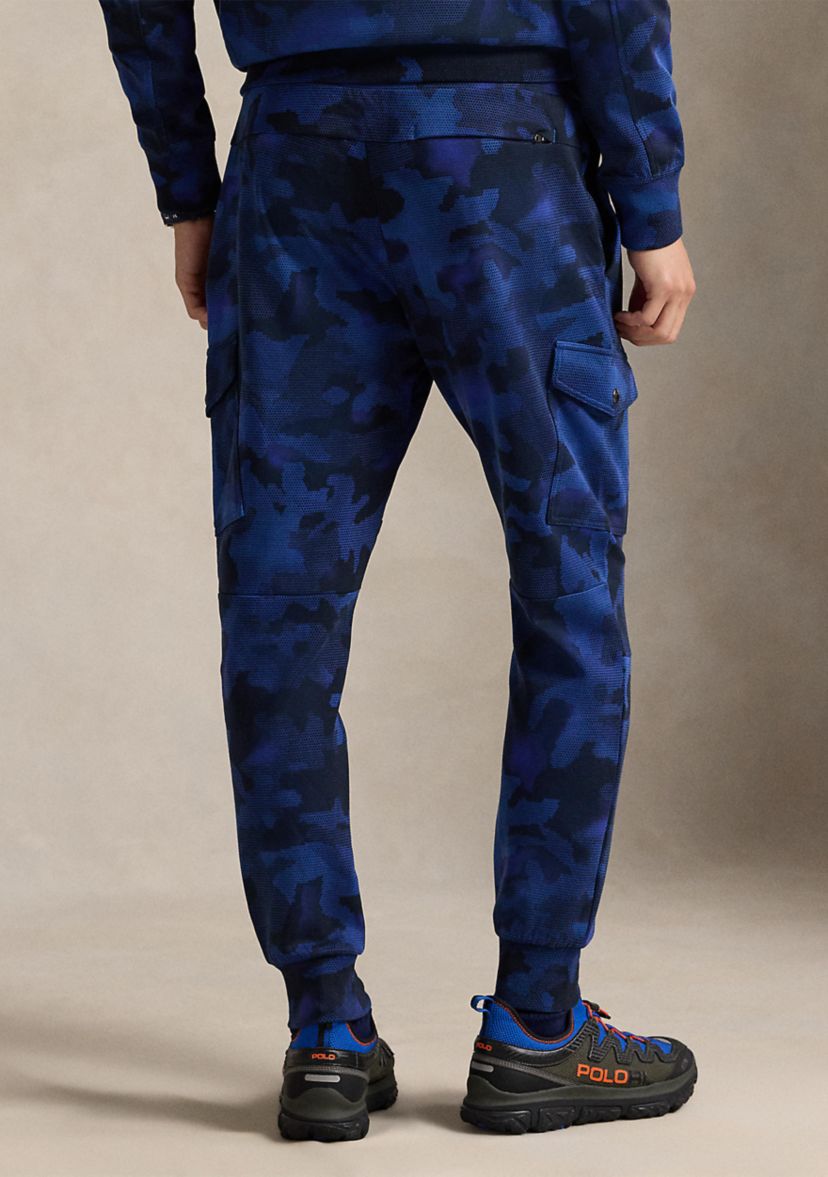 Camo Double-Knit Cargo Jogger Pants