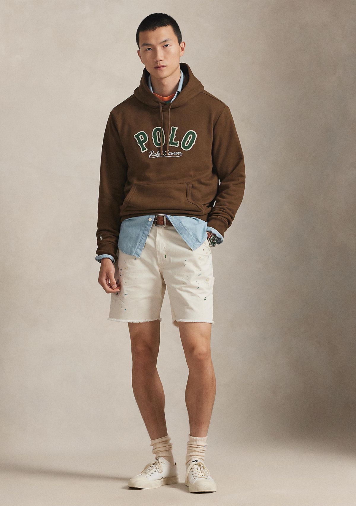 Mens RL Fleece Western-Logo Hoodie