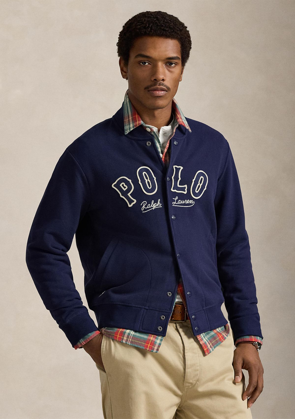 Mens RL Fleece Western-Logo Jacket