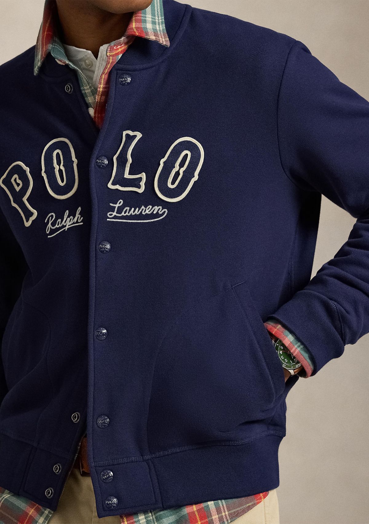 Mens RL Fleece Western-Logo Jacket