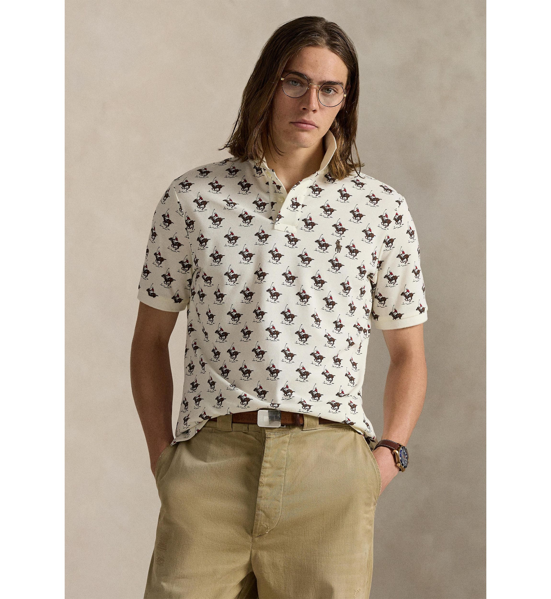 Classic Fit Equestrian Mesh Polo Shirt