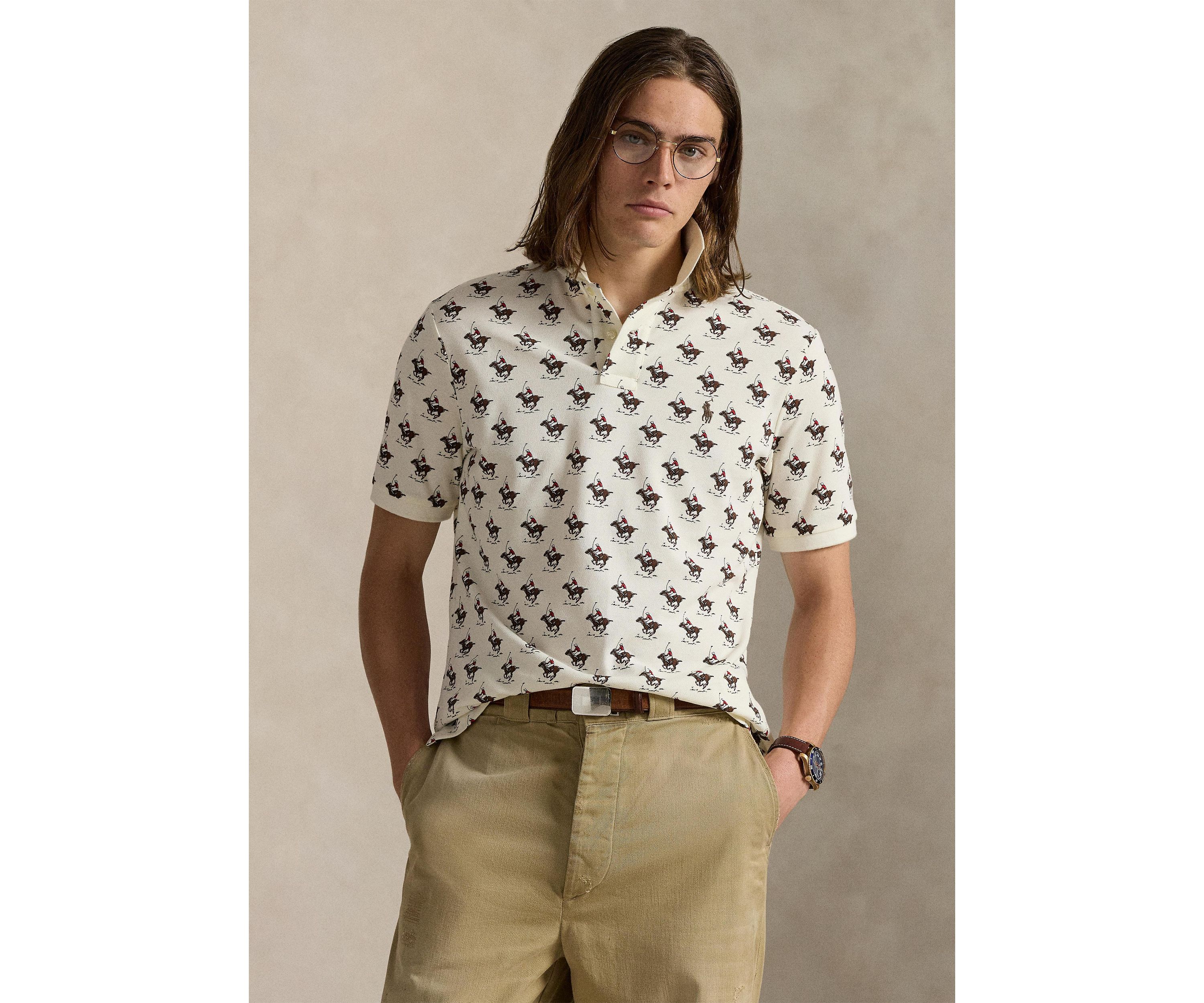 Classic Fit Equestrian Mesh Polo Shirt