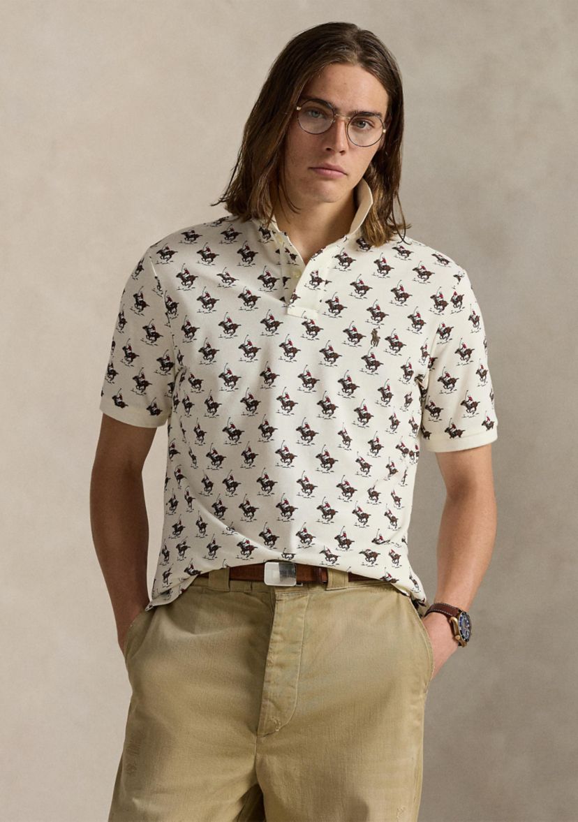 Classic Fit Equestrian Mesh Polo Shirt