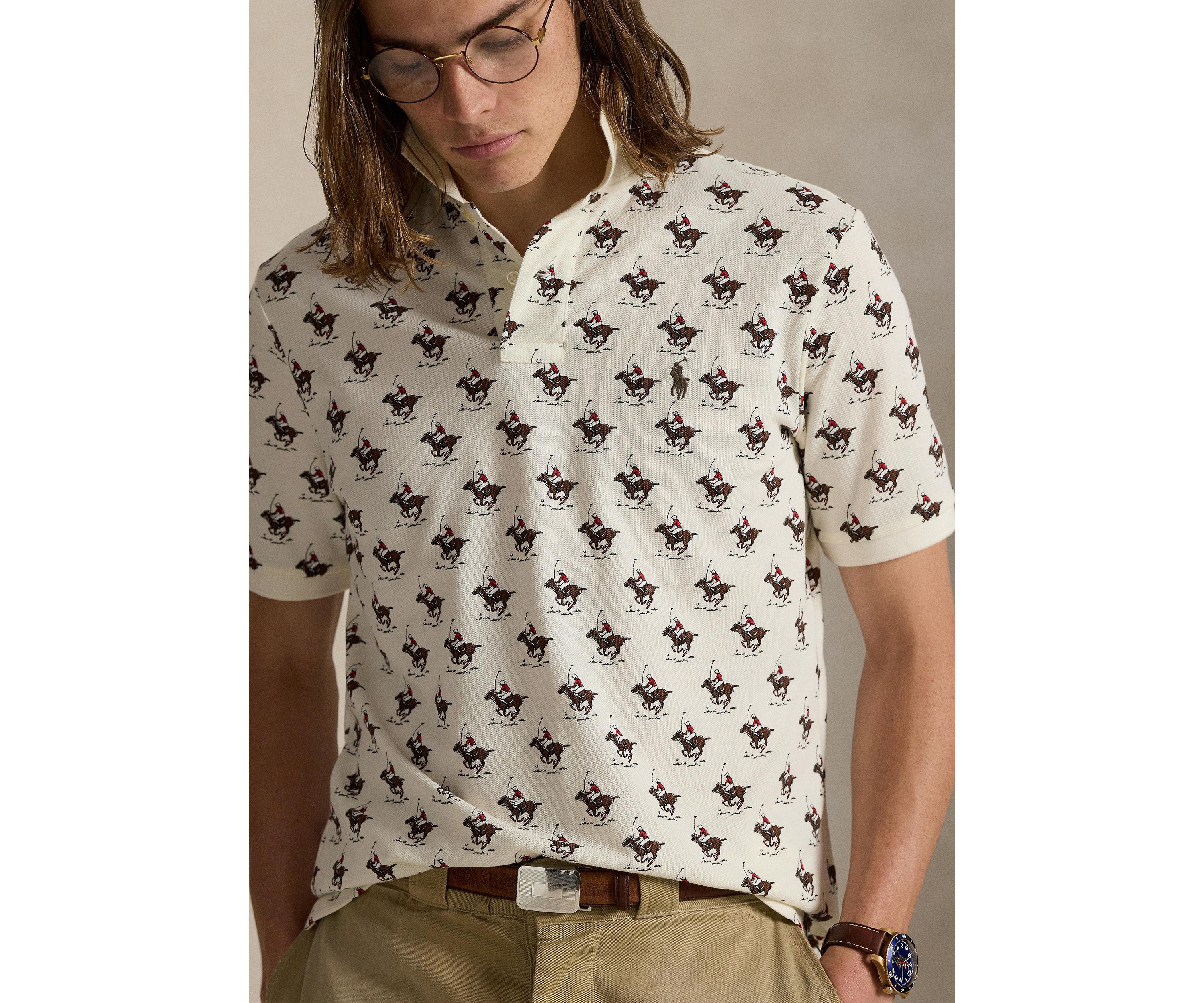 Classic Fit Equestrian Mesh Polo Shirt