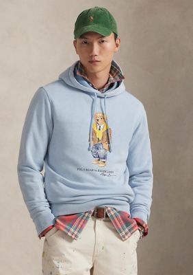 Polo Ralph Lauren Polo Bear Garment-Dyed Fleece Hoodie, Blue, Small