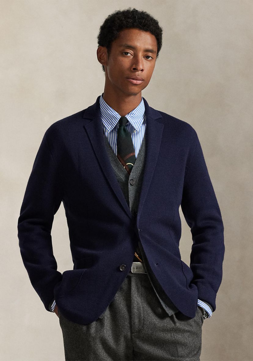 Washable Wool Blazer Cardigan