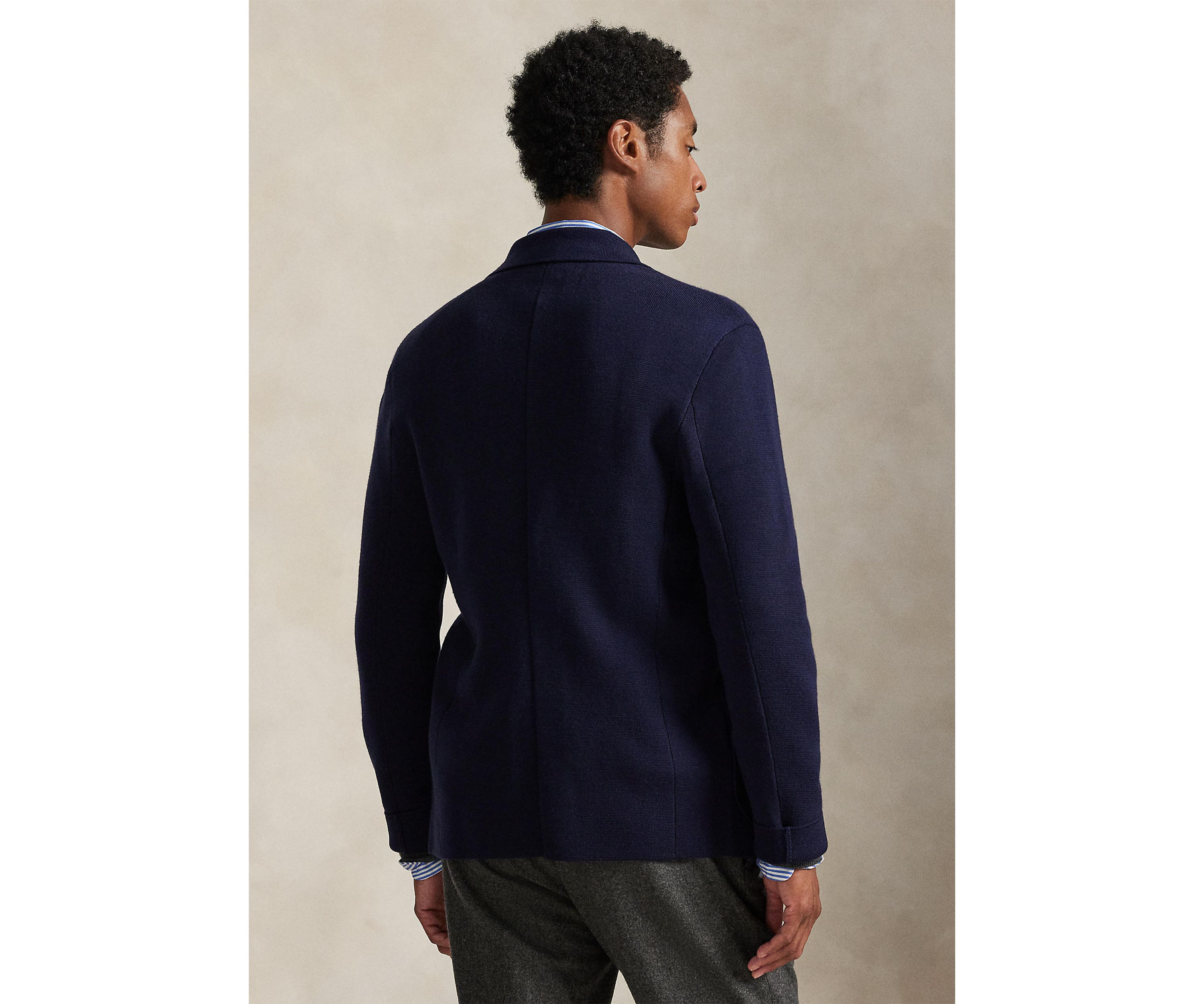 Washable Wool Blazer Cardigan