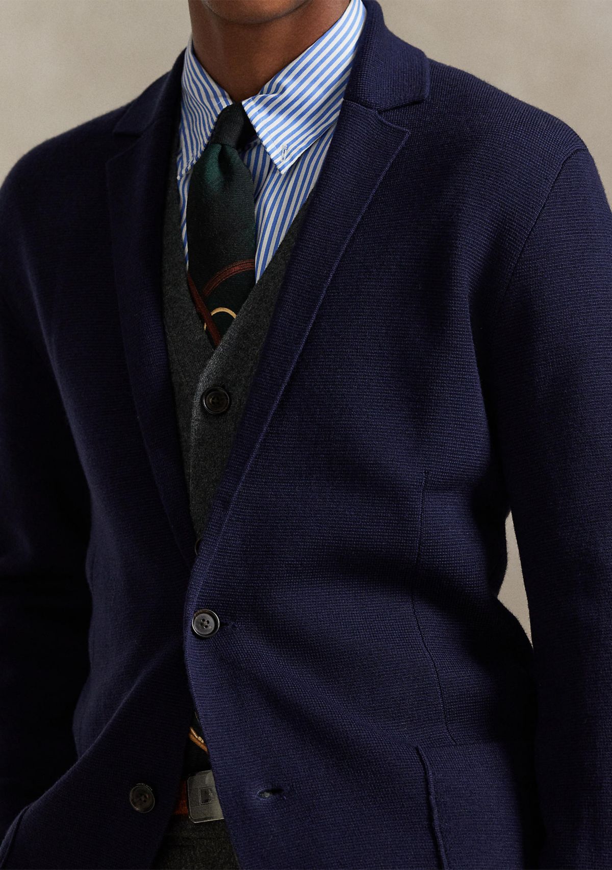 Washable Wool Blazer Cardigan