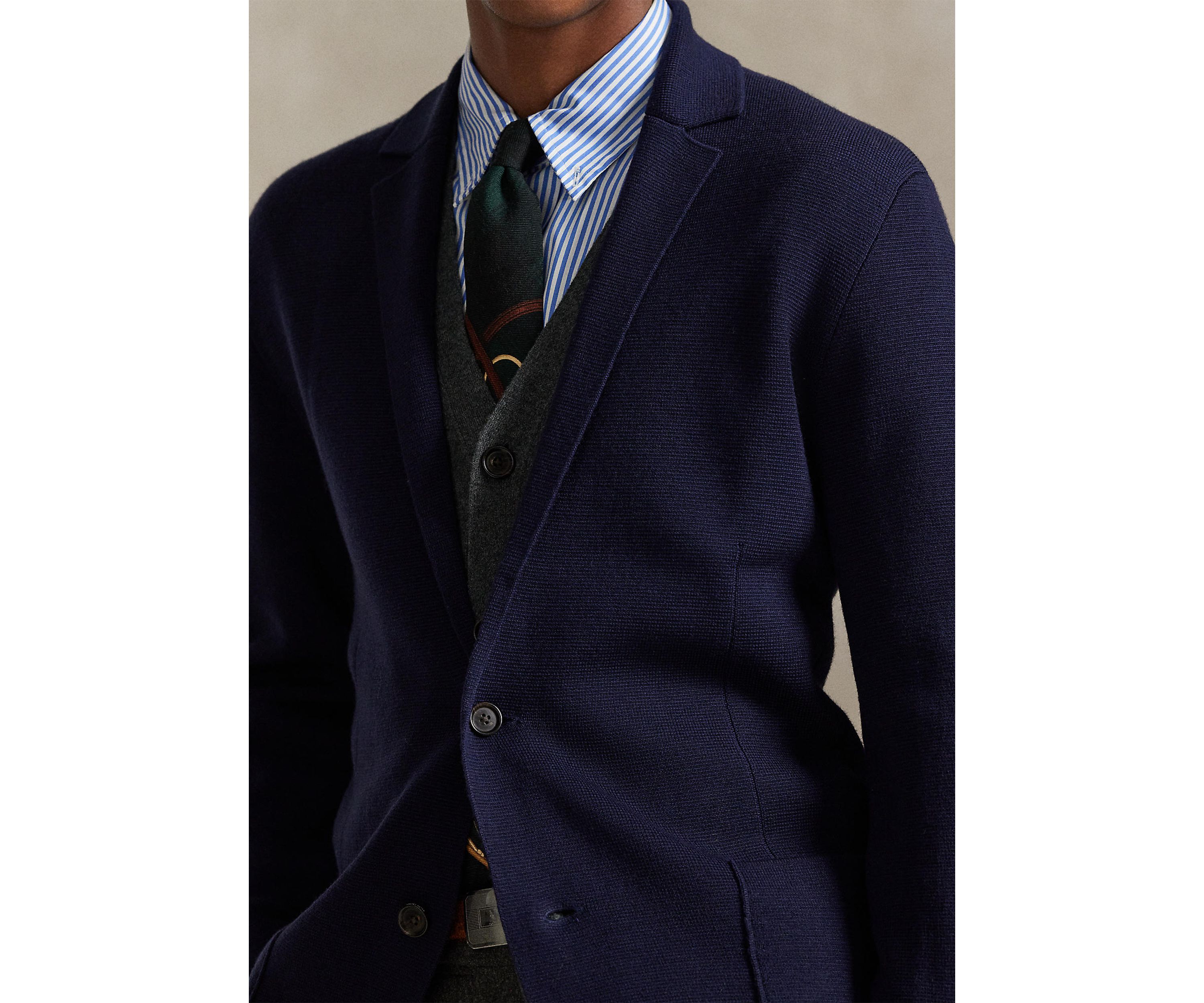 Washable Wool Blazer Cardigan