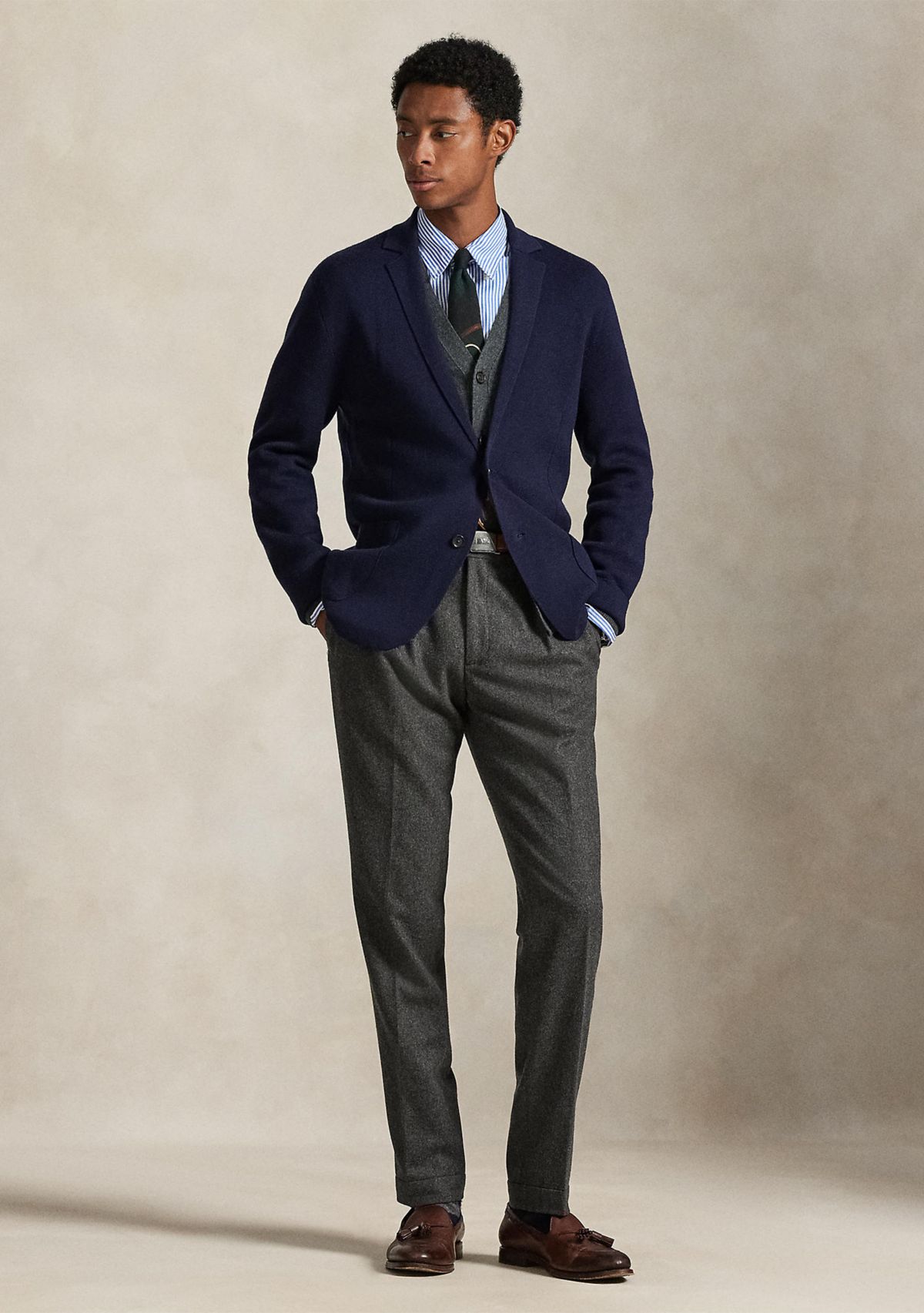 Washable Wool Blazer Cardigan