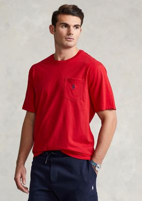 Polo Ralph Lauren Men's Big & Tall Classic-Fit Pocket Crewneck T-Shirt, Red, 3XLT
