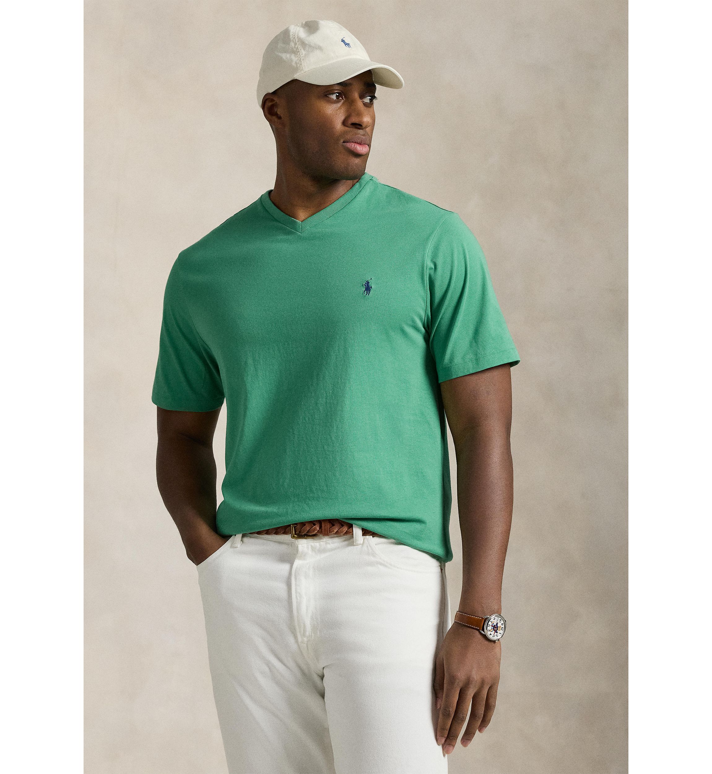 Big & Tall Jersey V-Neck T-Shirt