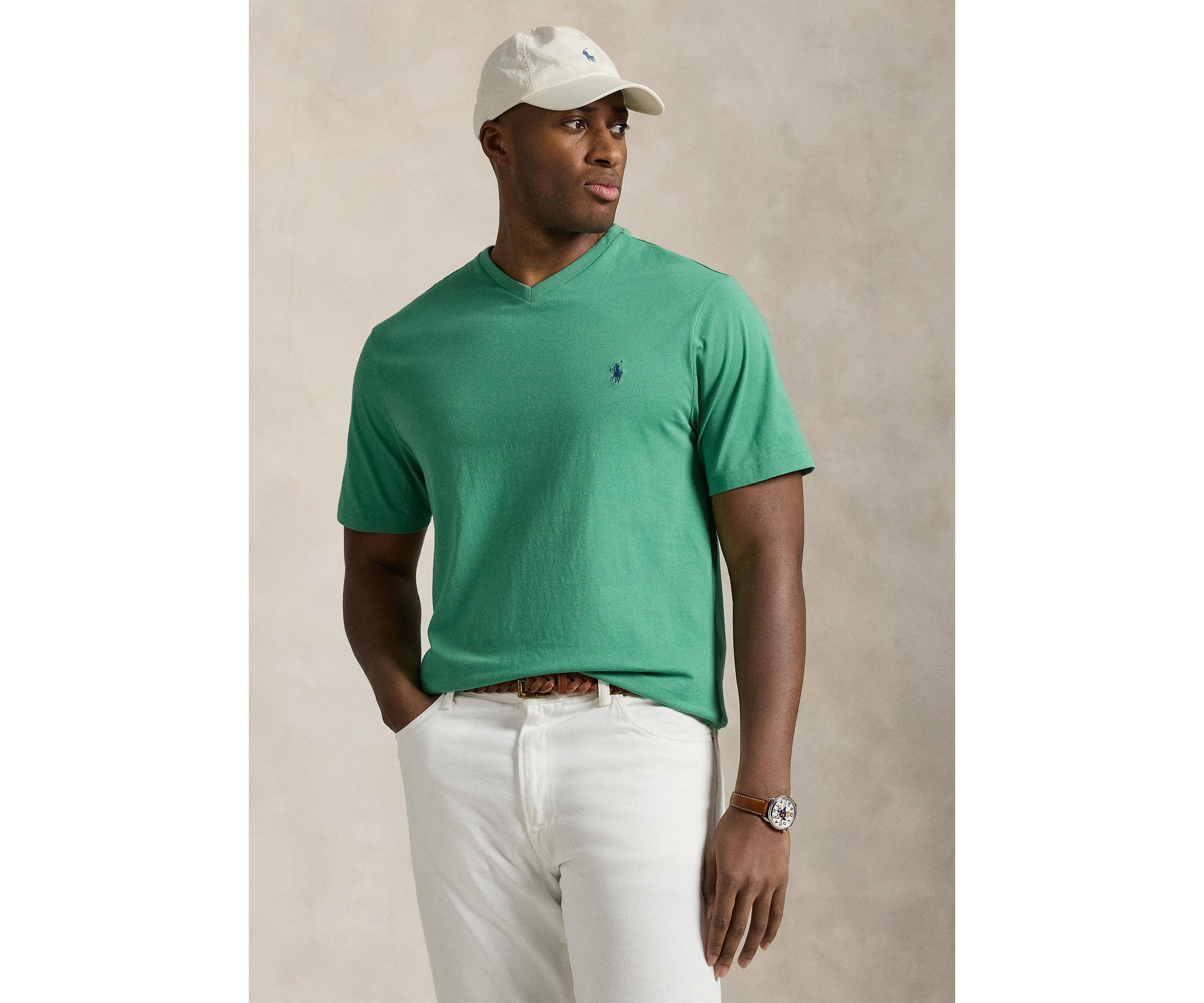 Big & Tall Jersey V-Neck T-Shirt