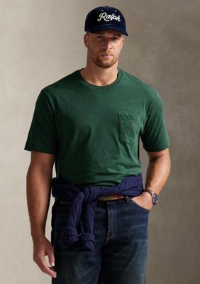 Polo Ralph Lauren Men's Big & Tall Jersey Pocket T-Shirt, Green, 2X Big