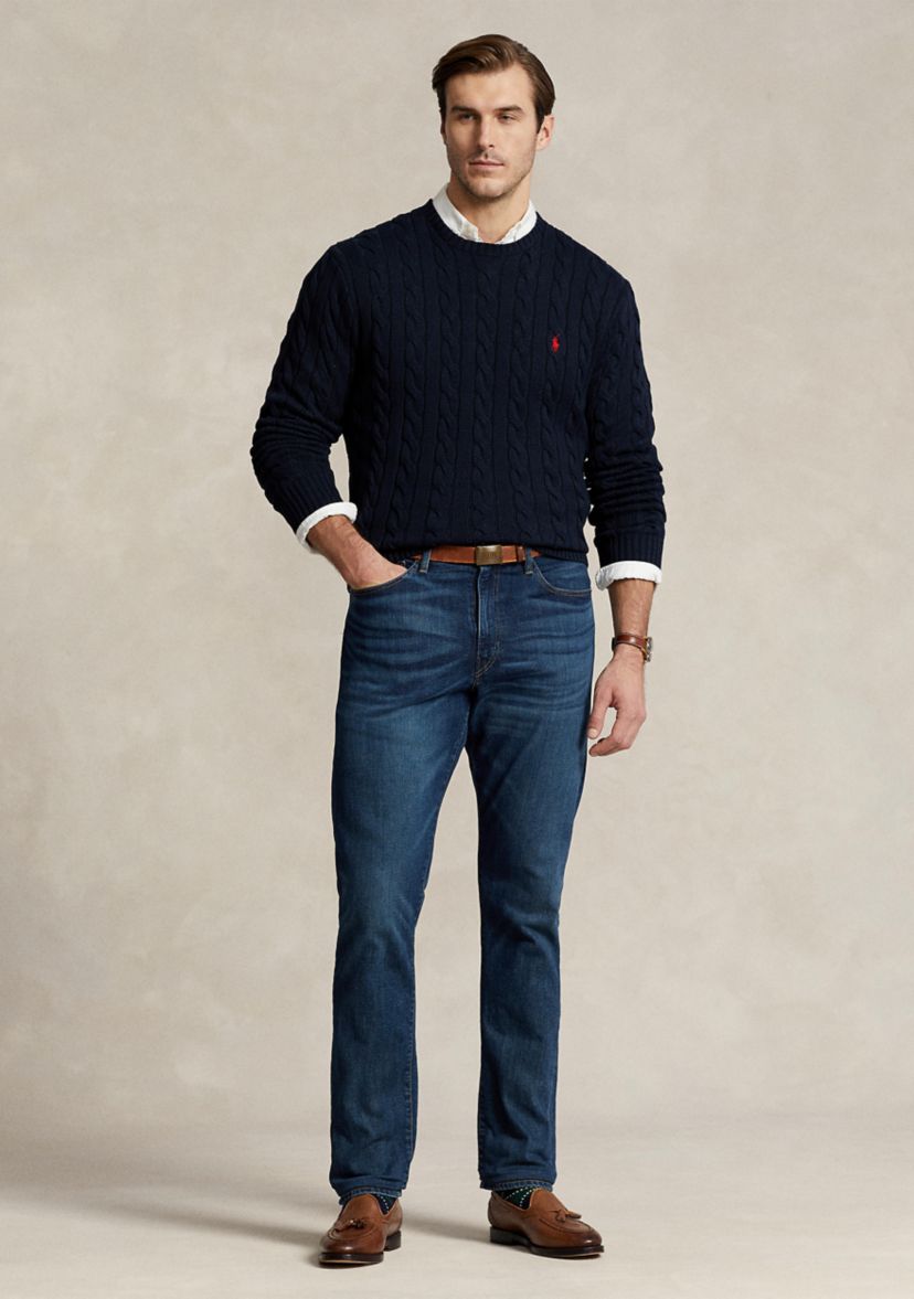 Big & Tall Cable-Knit Cotton Sweater