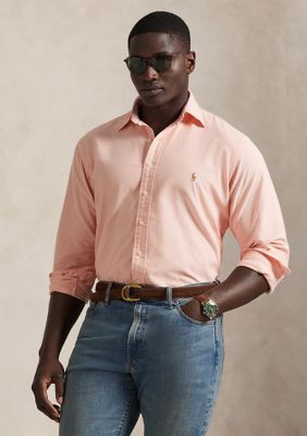 Polo Ralph Lauren Men's Big & Tall The Iconic Oxford Shirt, Peach, 4X Big