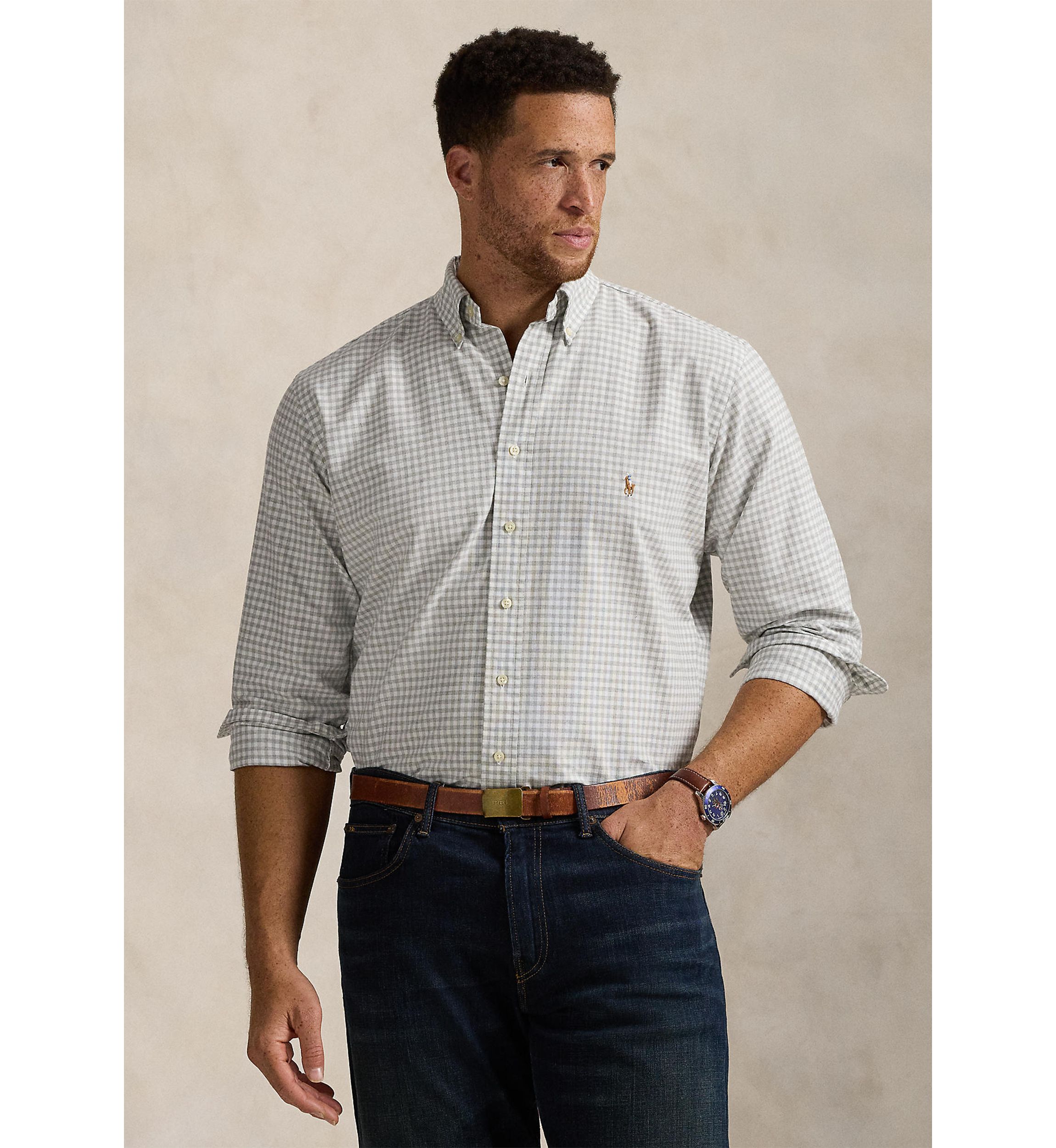 Big & Tall Gingham Oxford Shirt