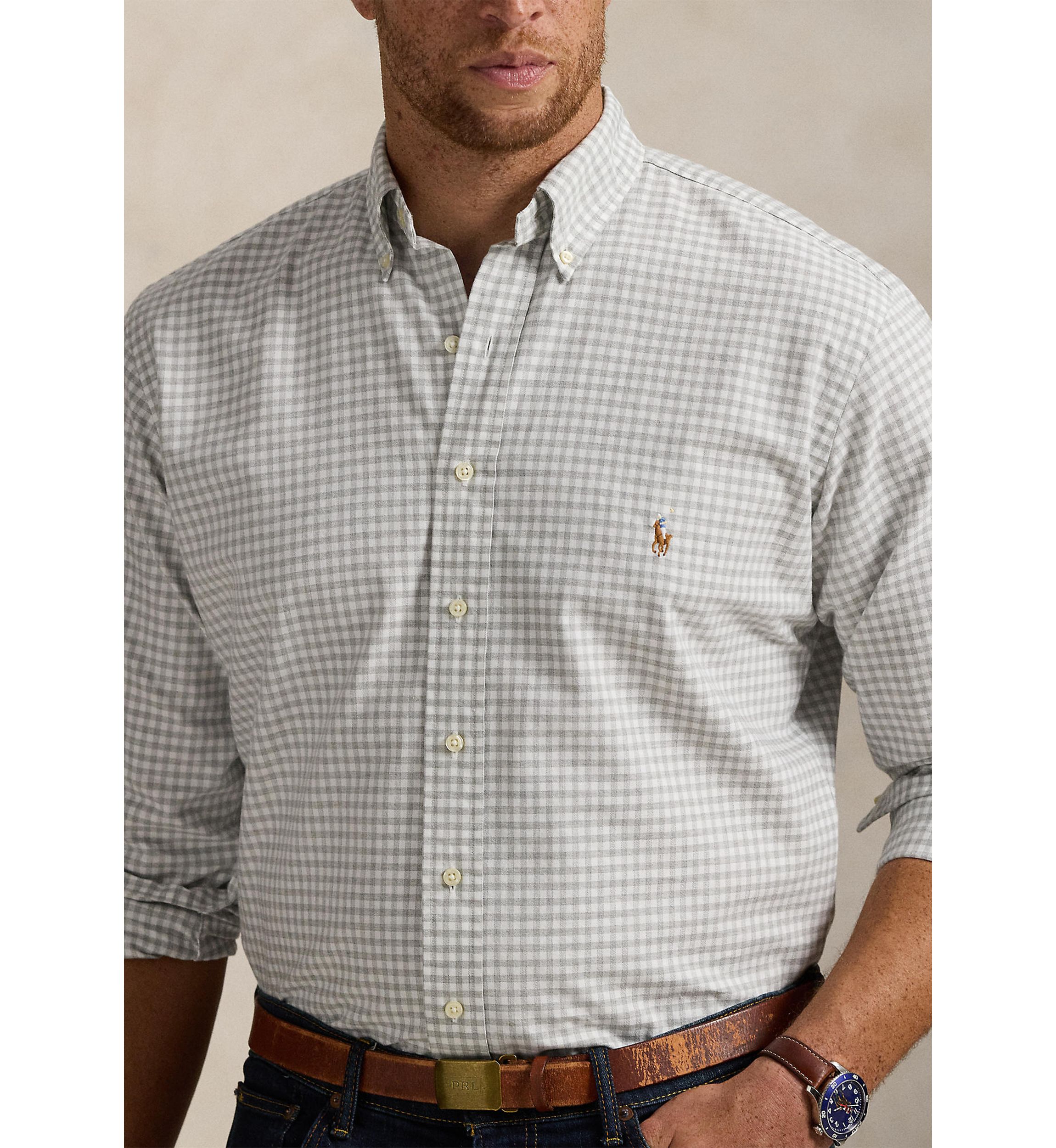 Big & Tall Gingham Oxford Shirt