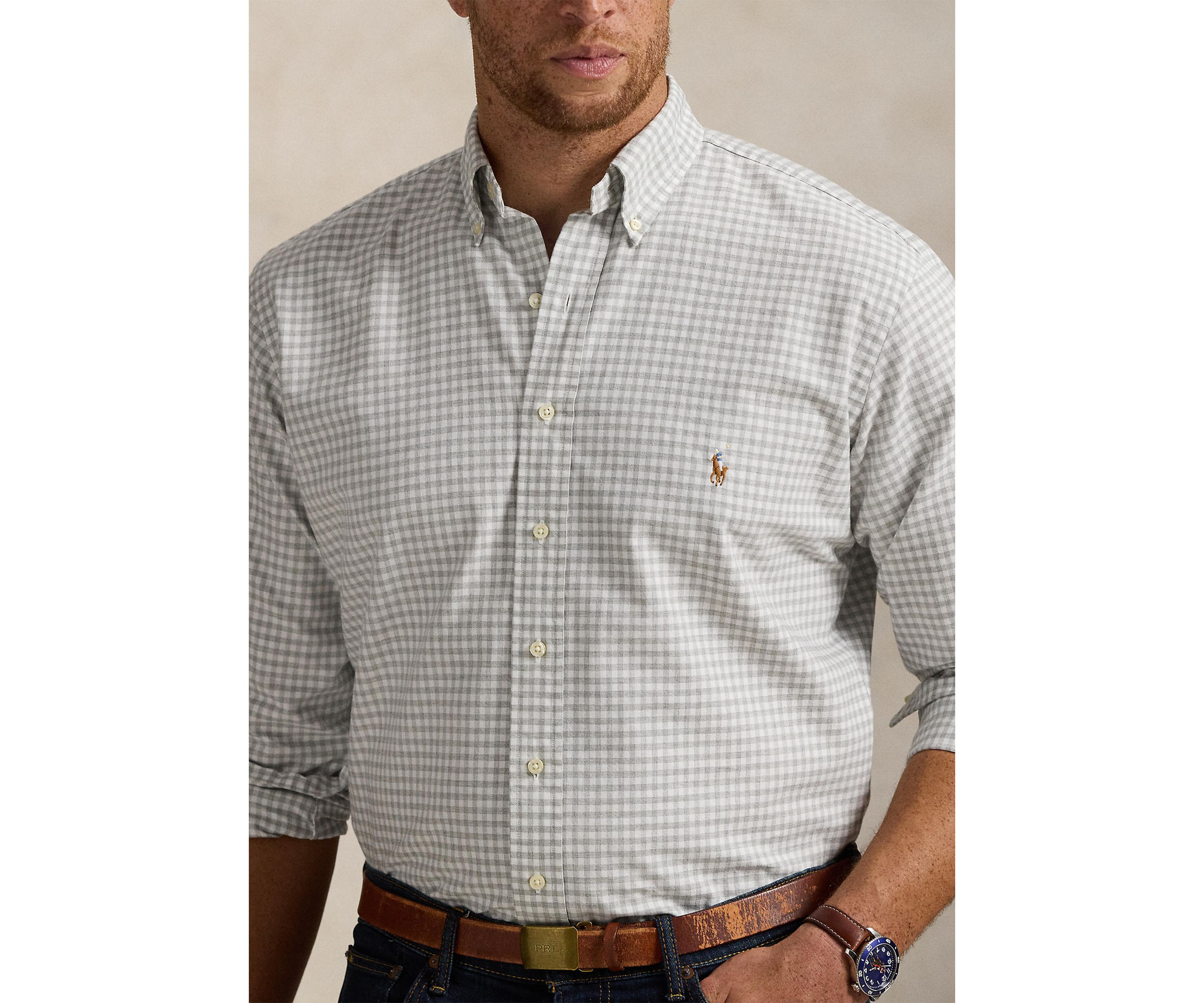 Big & Tall Gingham Oxford Shirt