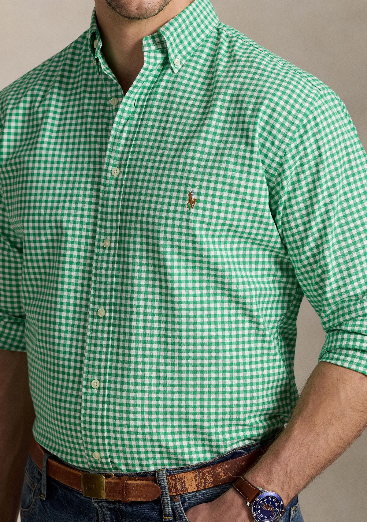 Big & Tall Gingham Oxford Shirt