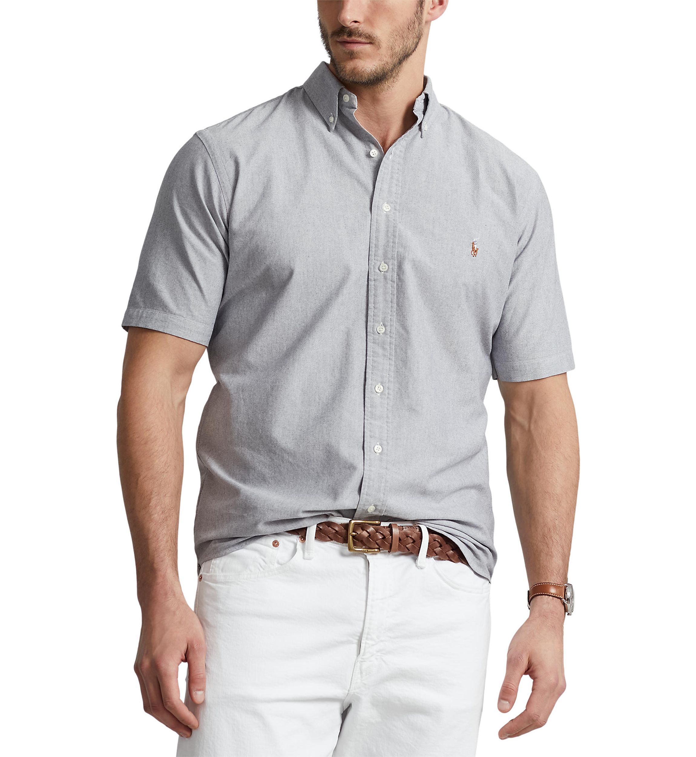 Big & Tall Oxford Short-Sleeve Shirt