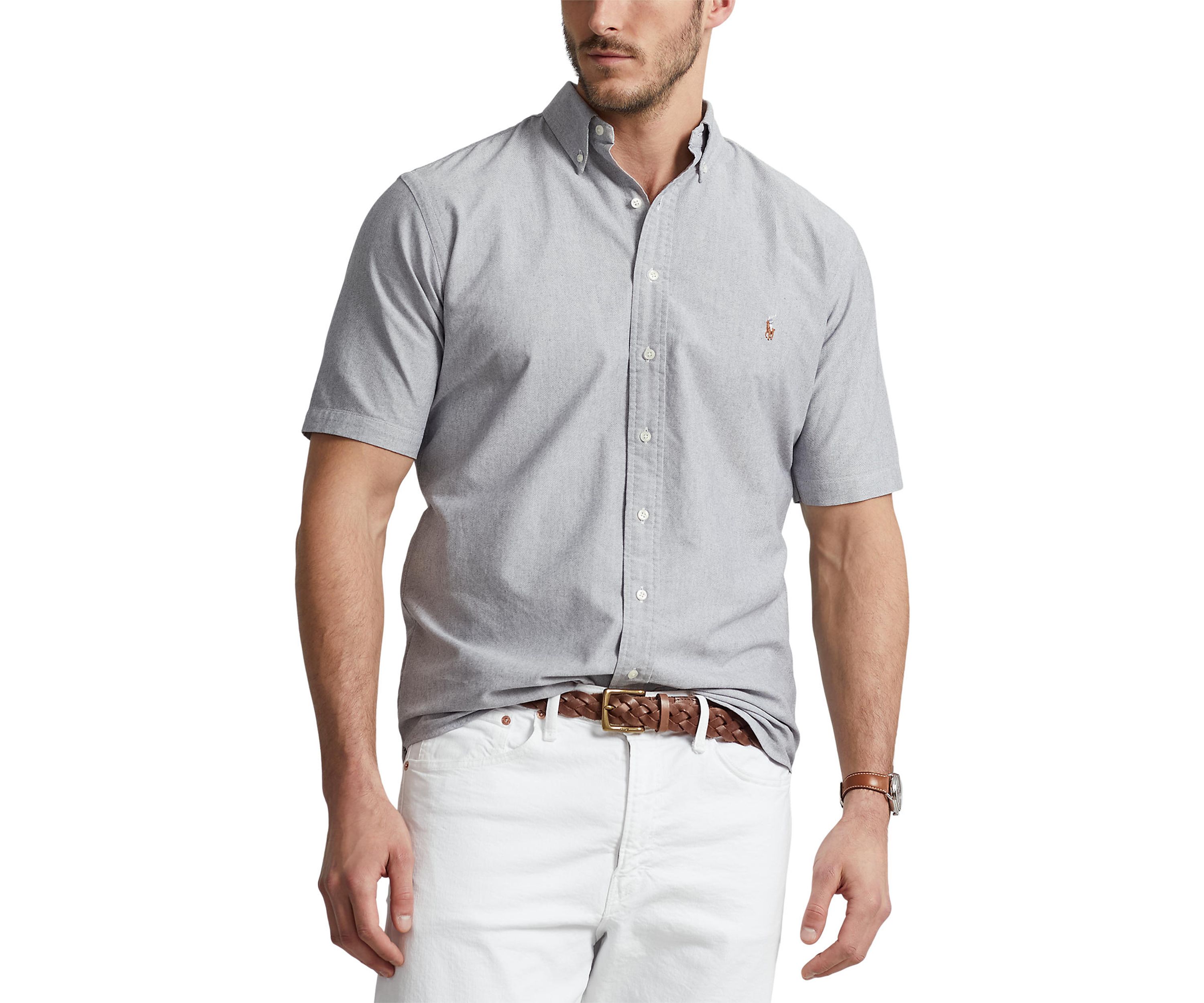Big & Tall Oxford Short-Sleeve Shirt