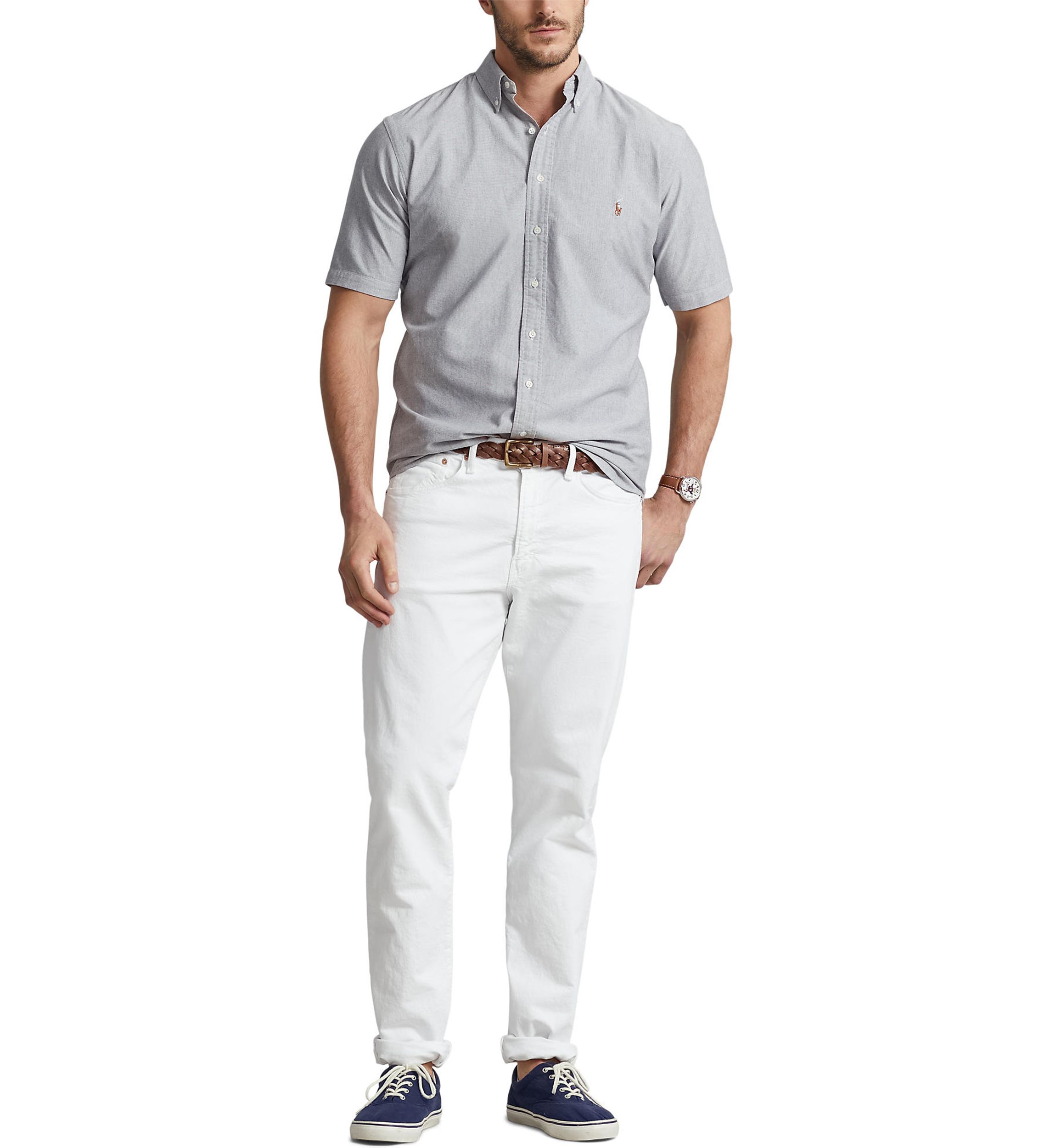 Big & Tall Oxford Short-Sleeve Shirt