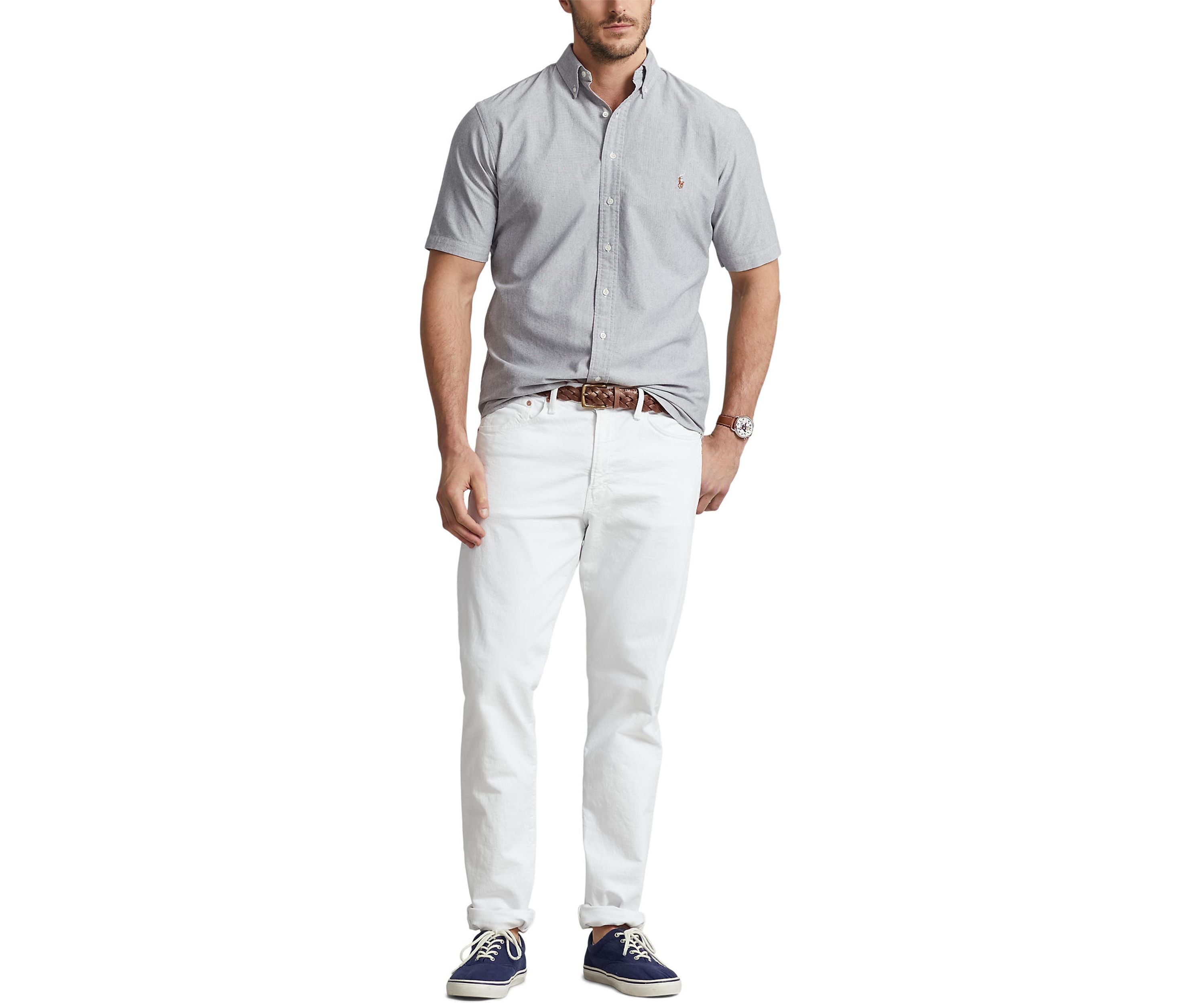 Big & Tall Oxford Short-Sleeve Shirt
