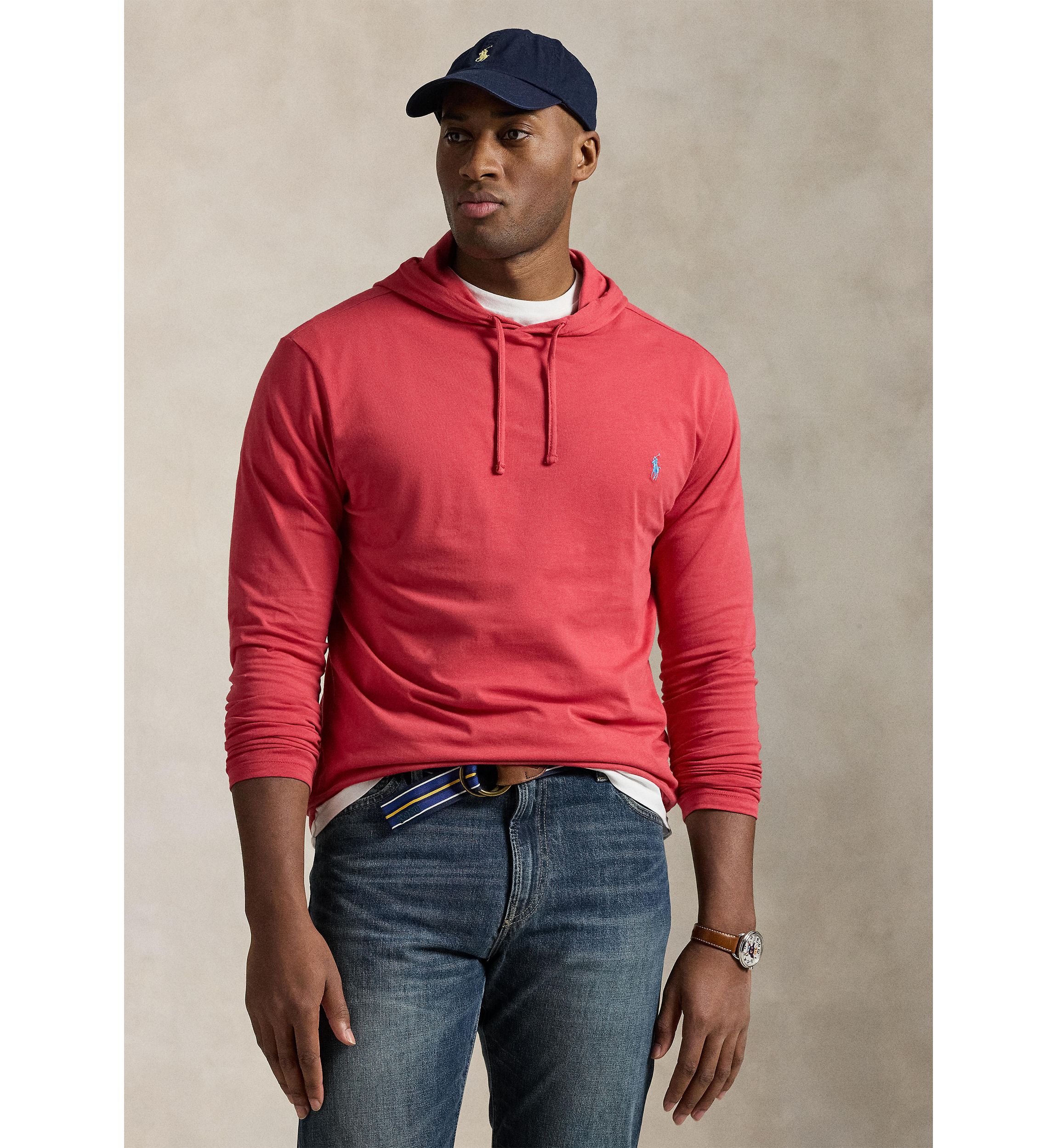 Big & Tall Jersey Hooded T-Shirt